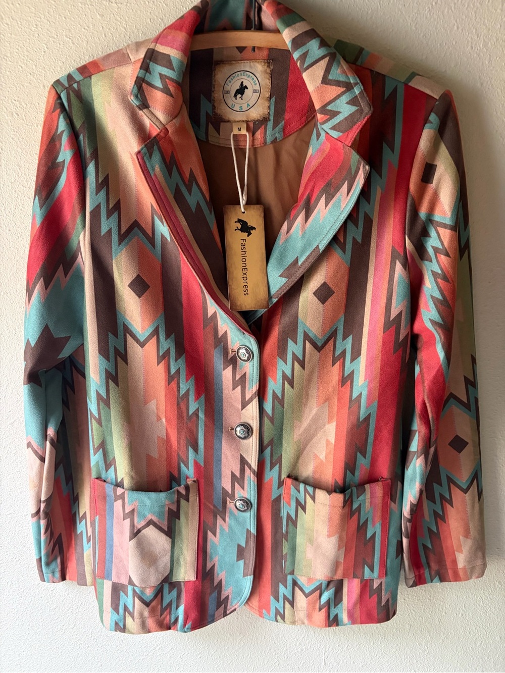Western-style blazer by Fashion Express in a size Medium. New with tags.